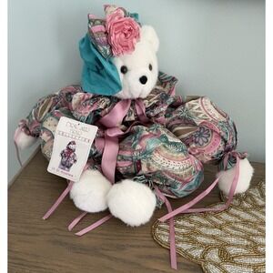 Vintage 1996 Designer Bear Collection Joelson Plush‎ Floral Dress Sit Anywhere